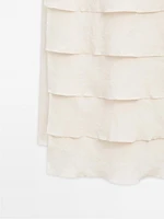 Robe longue fluide à volants