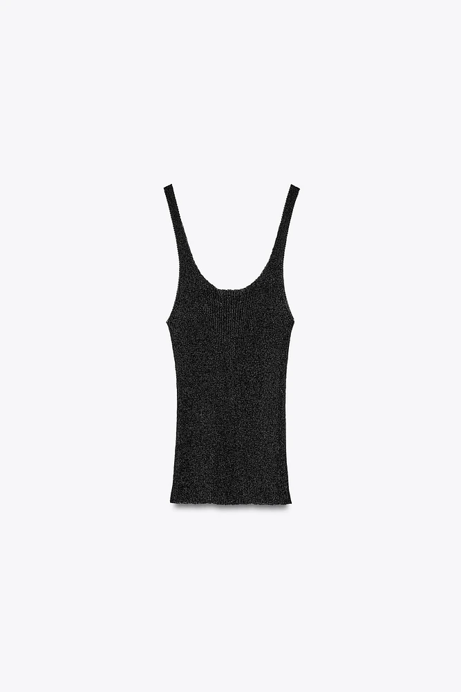 METALLIC THREAD TOP