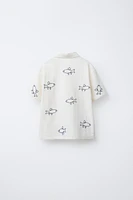 FISH EMBROIDERED SHIRT