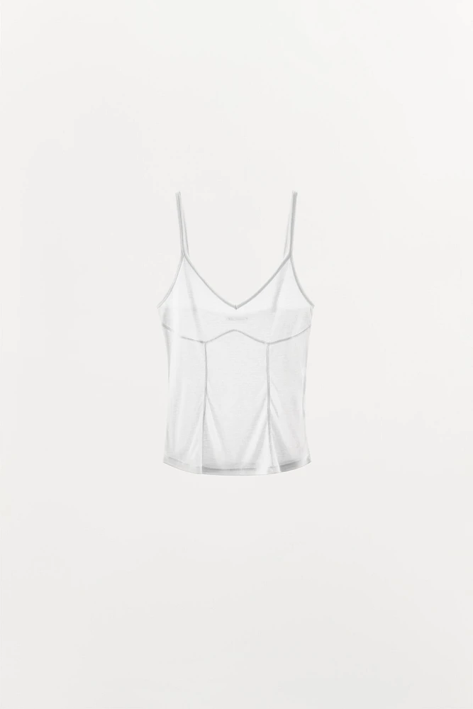 STRAPPY TOP WITH SEAMS