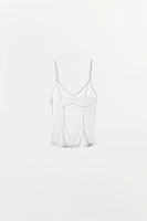 STRAPPY TOP WITH SEAMS
