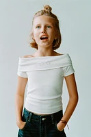 T-SHIRT CLOUS OFF SHOULDER