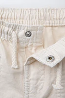 LINEN AND COTTON BERMUDA SHORTS