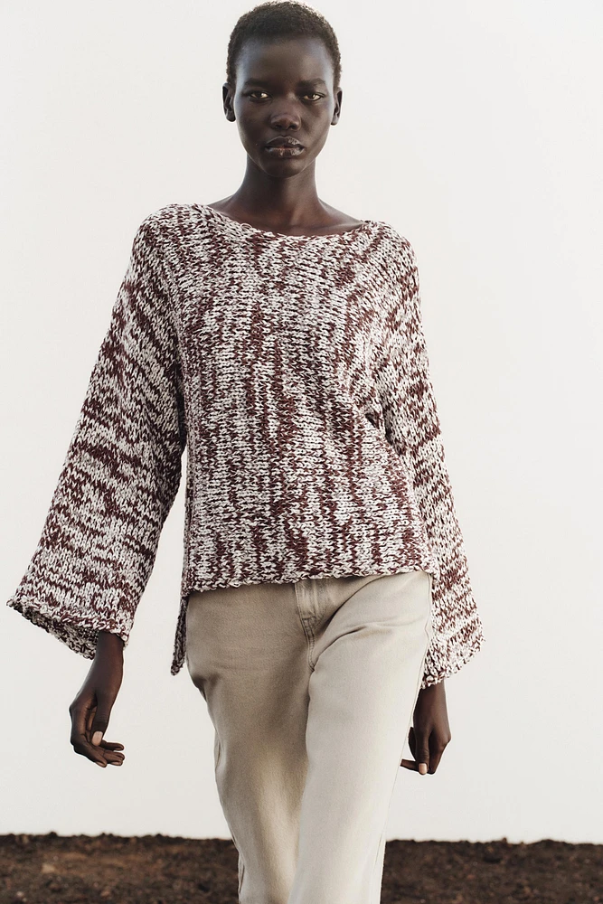 COMBINATION KNIT SWEATER