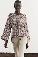 COMBINATION KNIT SWEATER