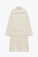 WOOL BLEND KNIT COAT