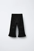 CROCHET LACE KNIT PANTS