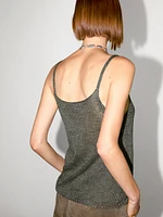 Faded strappy knit top