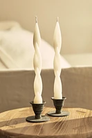 SET OF DECORATIVE SPIRAL TAPER CANDLES (SET OF 3)