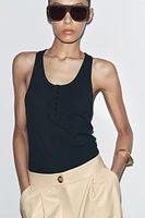 TOP EN COTON BOUTONNÉ