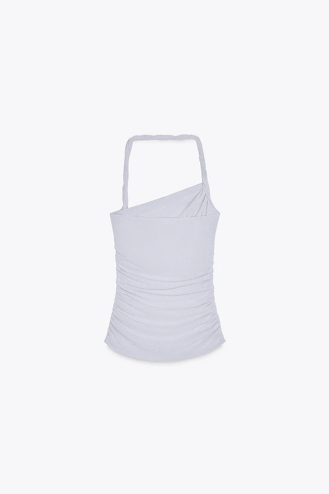 TOP HALTER ASYMÉTRIQUE