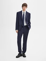 100% wool striped suit blazer