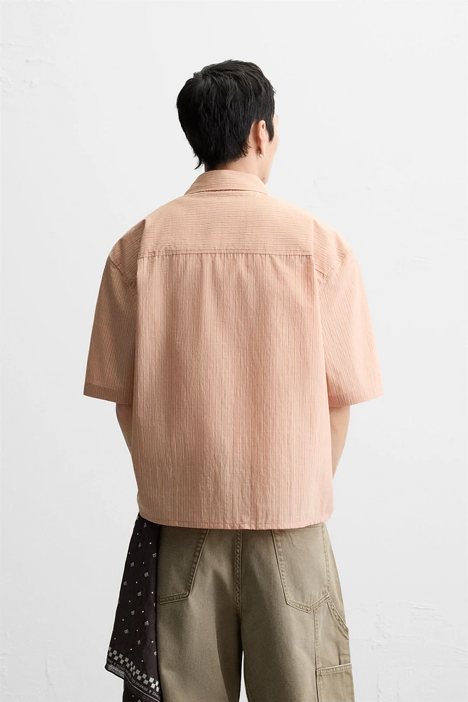 CHEMISE COURTE À RAYURES