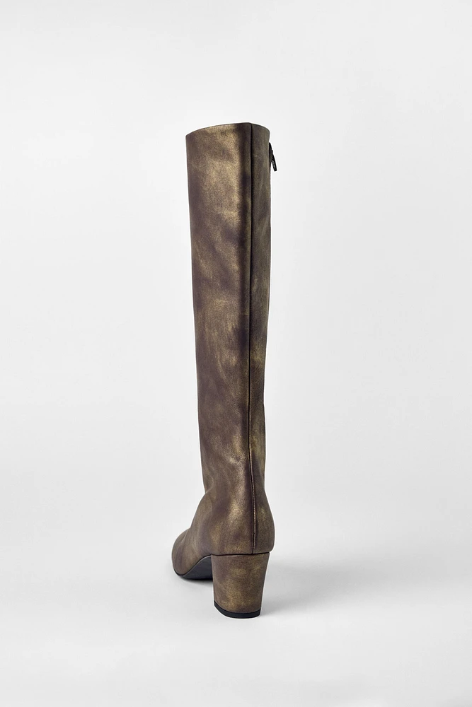 LEATHER HEELED BOOTS KATE MOSS X ZARA