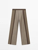 Straight-leg trousers with fastening detail