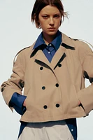 SHORT CAPE TRENCH COAT
