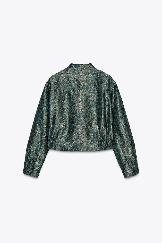 BLOUSON STRUCTURÉ FIL MÉTALLISÉ