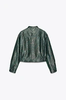 BLOUSON STRUCTURÉ FIL MÉTALLISÉ
