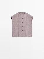 Flowing blouse with bib detail