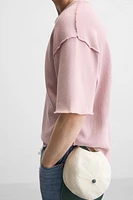 T-SHIRT MAILLE EFFET ENVERS