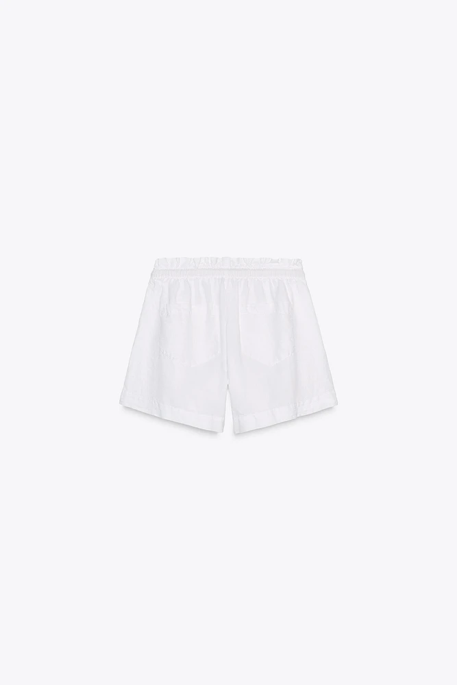 LINEN BLEND SHORTS ZW COLLECTION