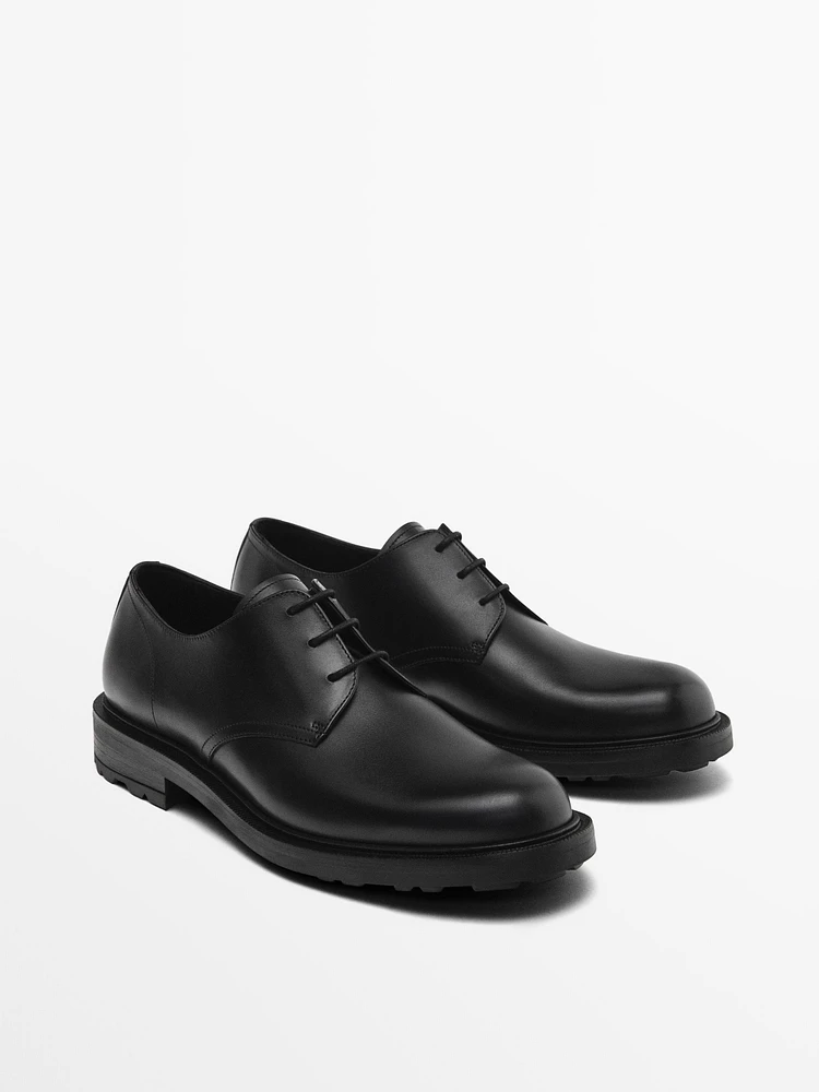 Black derby shoes