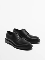 Black derby shoes