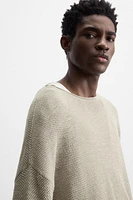 RELAXED FIT TEXTURED SWEATER
