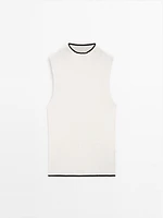 Ribbed cotton blend top - Studio