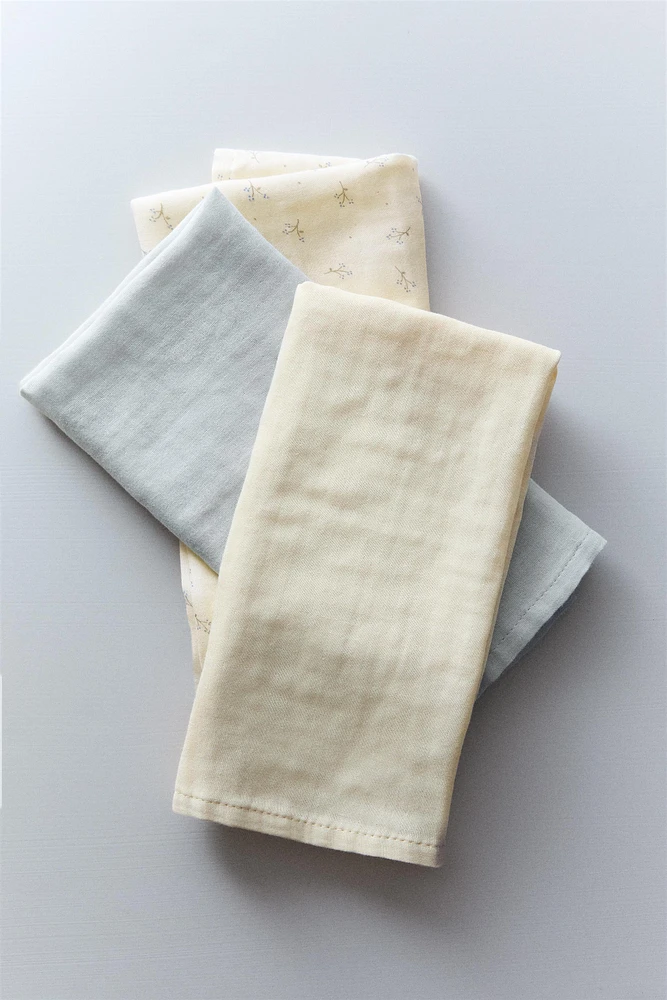 LOT LANGES EN MOUSSELINE ENFANT MINIFLEUR (LOT DE 3)