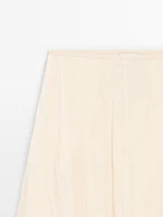 Jupe midi bouffante effet crinkle - STUDIO