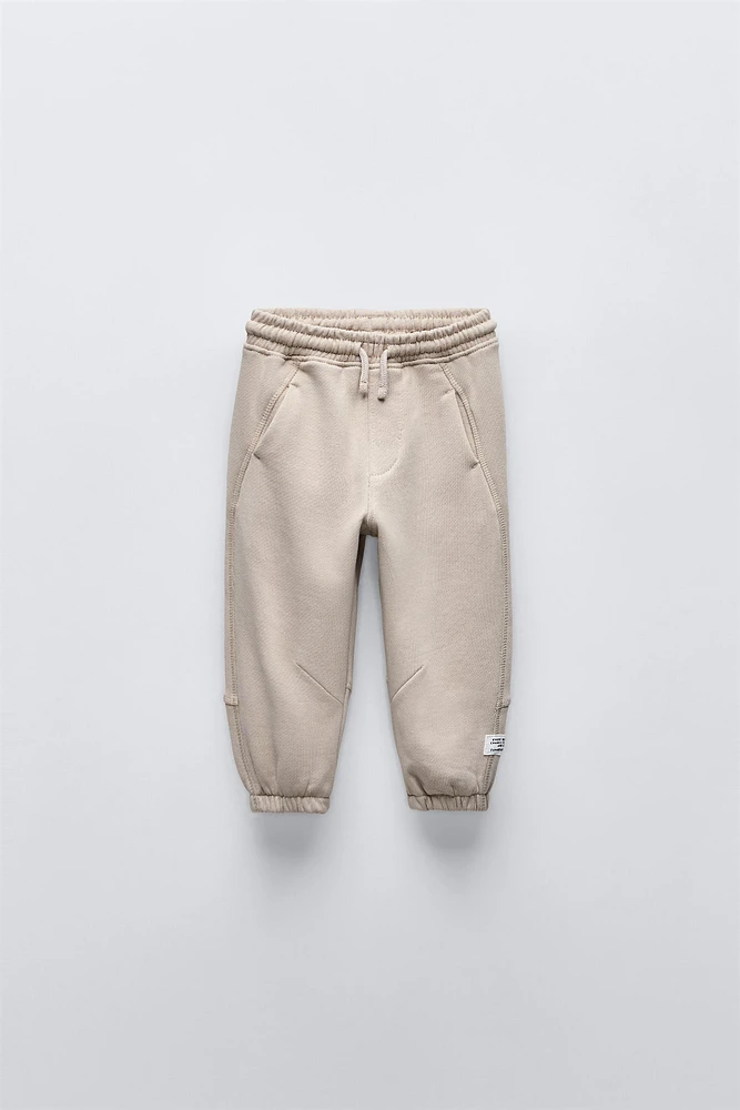 PLUSH PANTS WITH LABEL