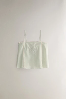 COTTON TOP WITH EMBROIDERY