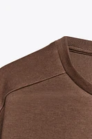 SHORT SLEEVE INTERLOCK SWEATSHIRT