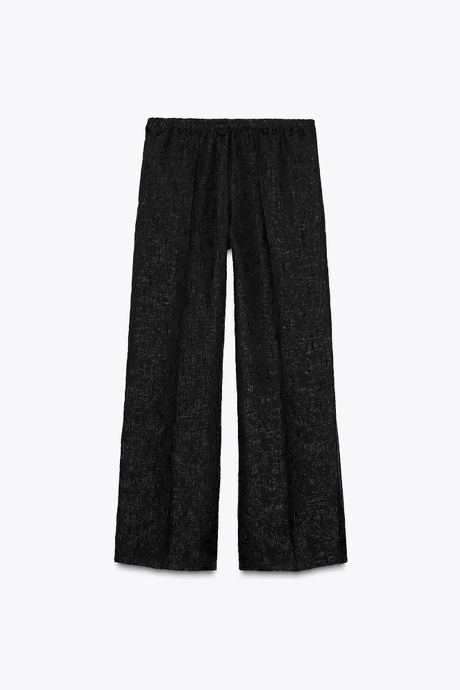 WRINKLED EFFECT ORGANZA PANTS