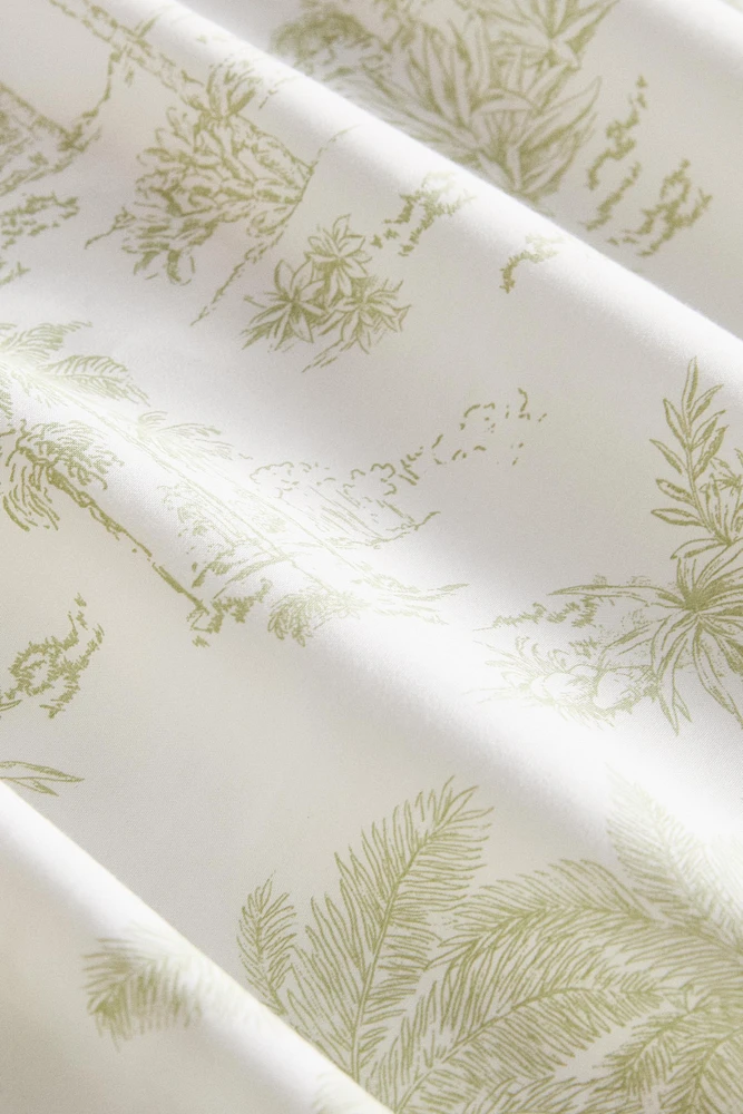 HOUSSE DE COUETTE SATIN TOILE JOUY PALMIERS