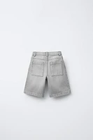 WIDE FIT DENIM SHORTS
