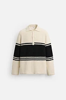 LIMITED EDITION STRIPED KNIT POLO SHIRT
