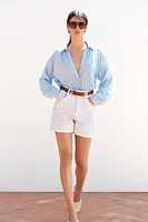 STRIPED LINEN BLEND SHIRT