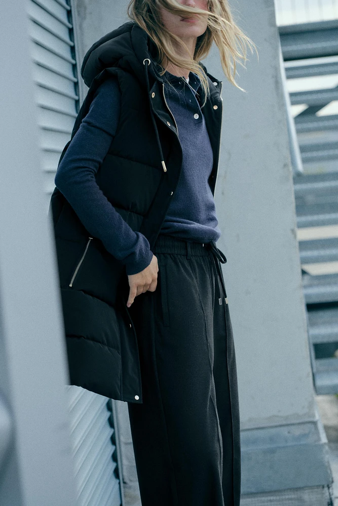 GILET LONG SANS MANCHES MATELASSÉ