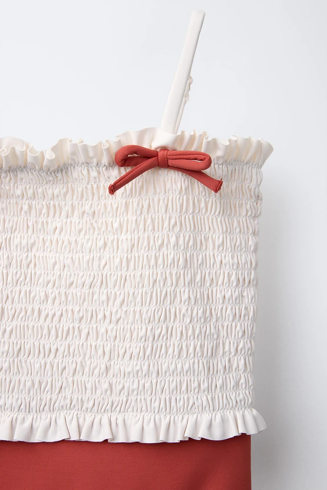 2-6 ANS/ MAILLOT DE BAIN ÉLASTIQUES LACETS