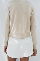 BASIC WOOL BLEND KNIT SWEATER