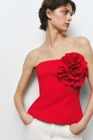 TOP BUSTIER FLEURI