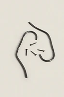 PACK OF LARGE DARK METAL HOOKS