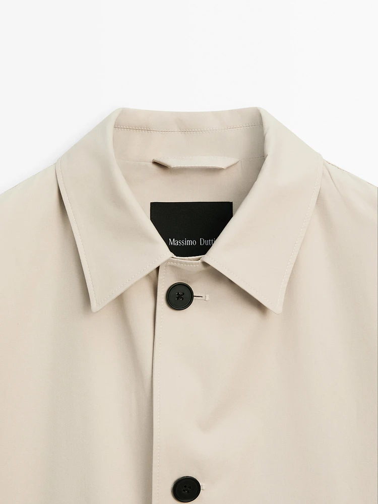 100% cotton trench coat
