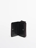 Nappa leather wallet with card holder