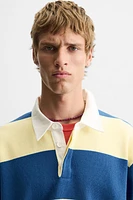 STRIPED KNIT POLO
