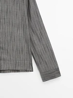 Cotton blend shirt with print detail