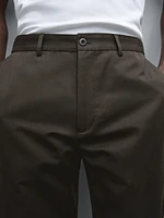 Cotton blend jogger fit trousers