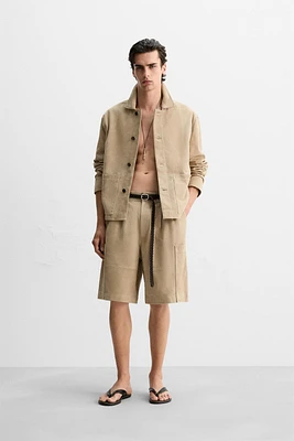 SUEDE OVERSHIRT